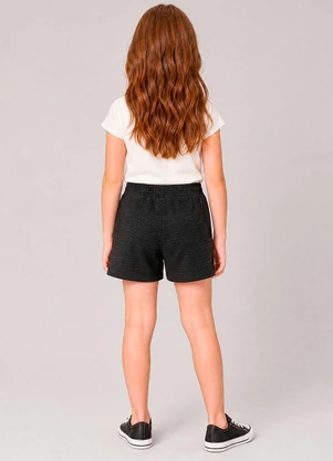 Marlan - Short 100% Algodão com Bolsos Preto - MARLAN