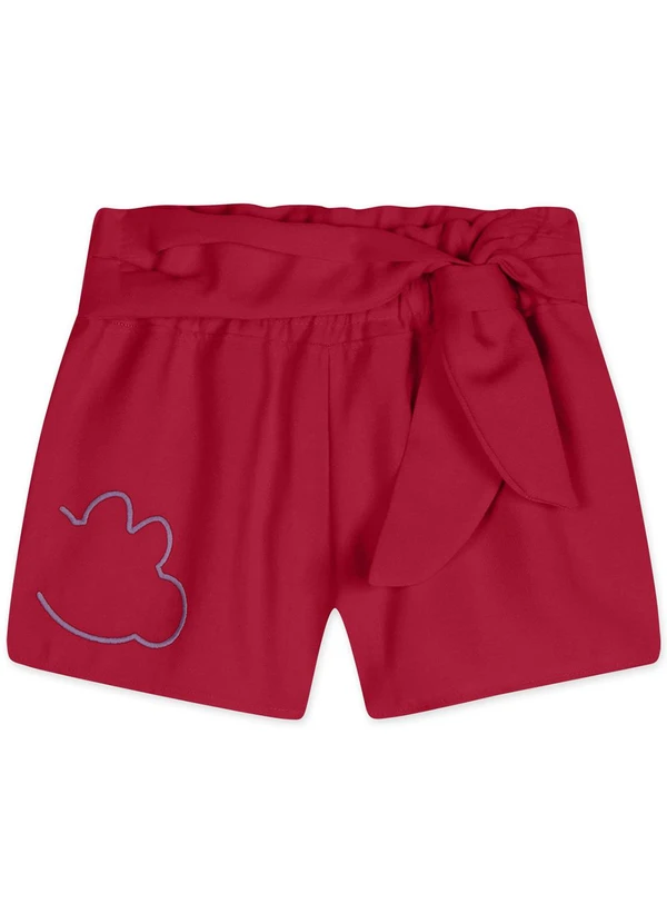 Lilica Ripilica - Short Alfaiataria Feminino Bebê Vermelho