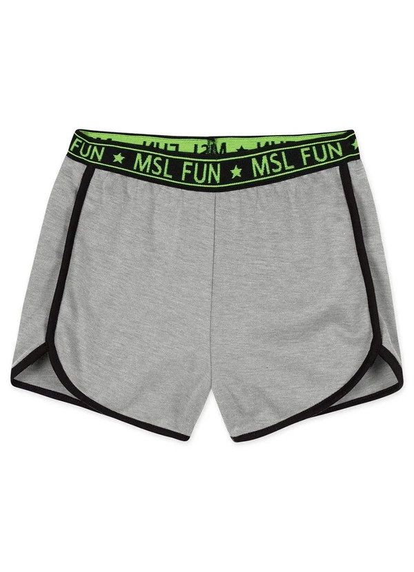 Marisol - Short Alfaiataria Infantil Menina Cinza