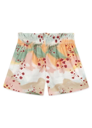 Lilica Ripilica - Short Aquarela Infantil Feminino Laranja - LILICA RIPILICA