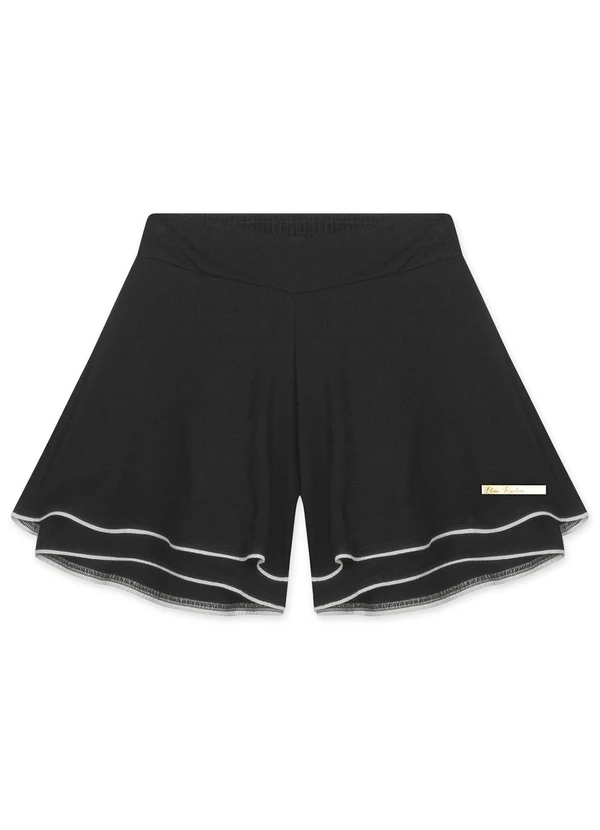 Lilica Ripilica - Short Babados Infantil Feminino Preto