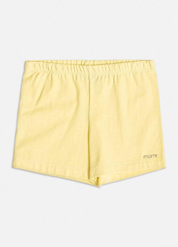 Momi - Short Básico com Strass Amarelo Amarelo