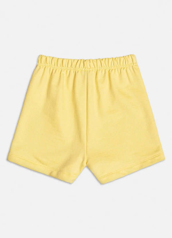 Bimbi - Short Básico de Moletom Amarelo Manteiga Amarelo 2