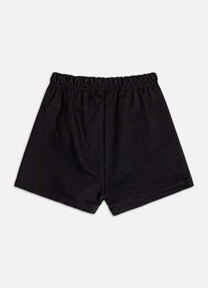 Bimbi - Short Básico de Moletom Preto Preto - BIMBI