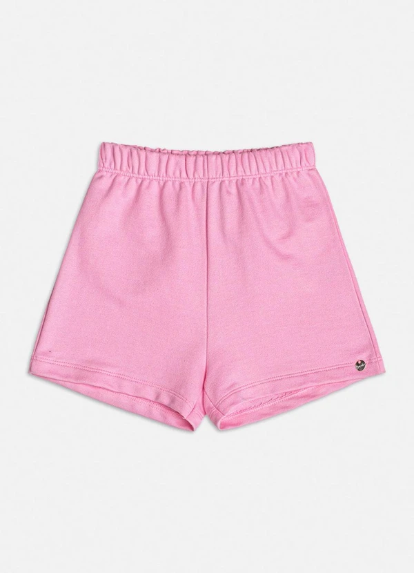 Bimbi - Short Básico de Moletom Rosa Baby Rosa