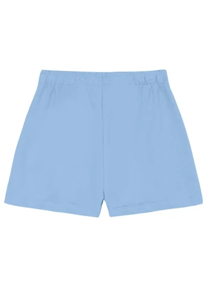 Short Básico em Moletom para Menina Gloss Azul - GLOSS