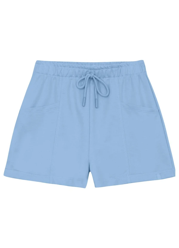 Gloss - Short Básico em Moletom para Menina Gloss Azul