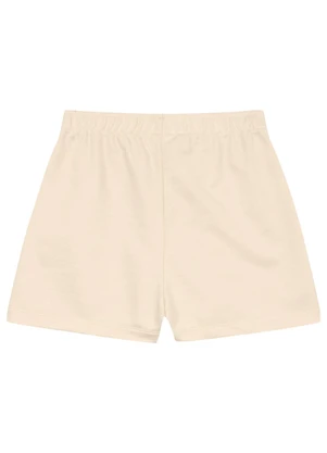Short Básico em Moletom para Menina Gloss Bege - GLOSS