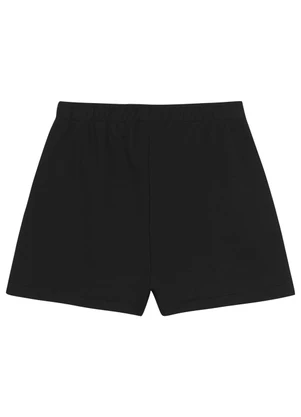 Short Básico em Moletom para Menina Gloss Preto - GLOSS