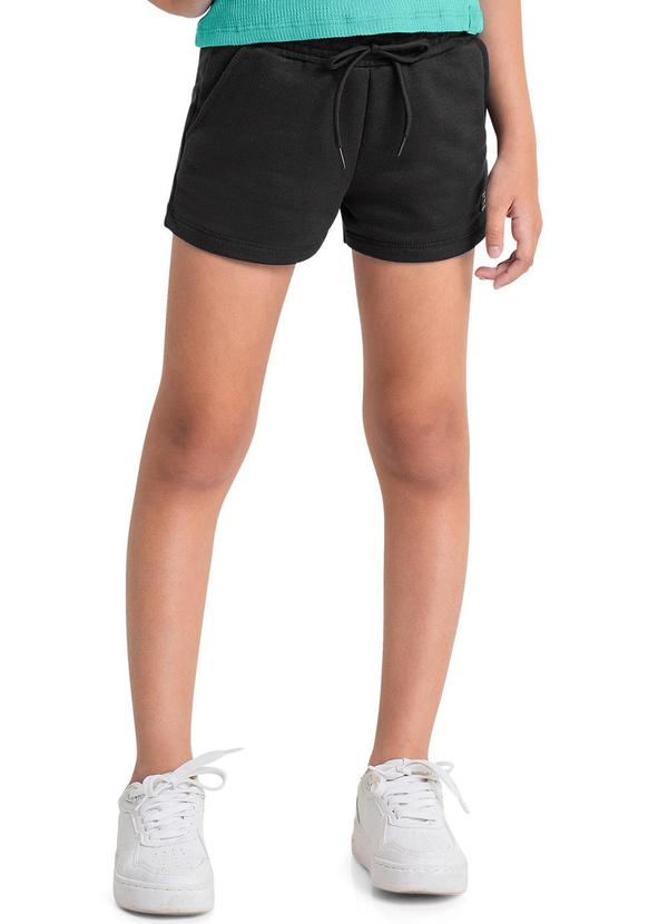 Quimby - Short Básico em Moletom para Menina Preto