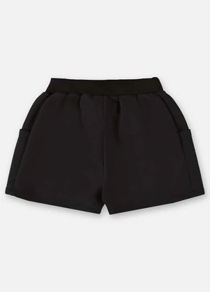 Up Baby - Short Básico Infantil para Menina Preto - UP BABY