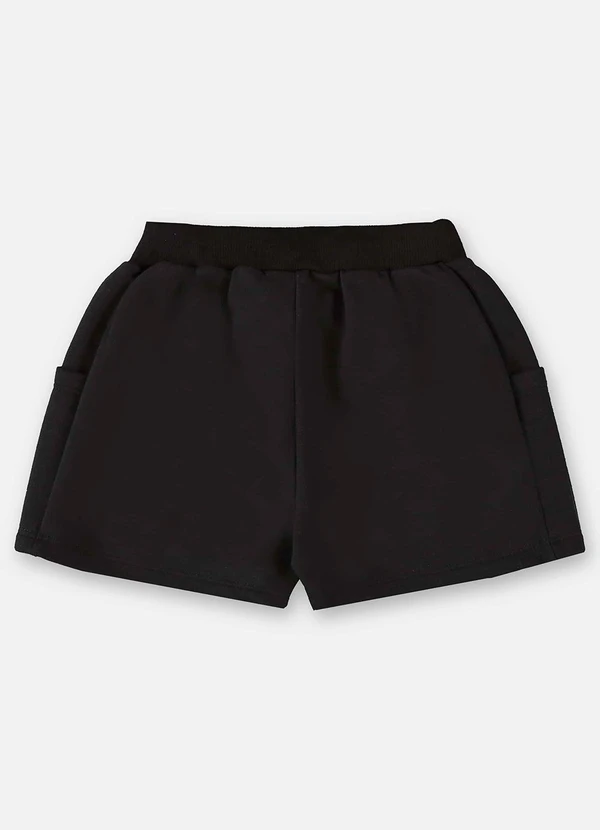Up Baby - Short Básico Infantil para Menina Preto 2