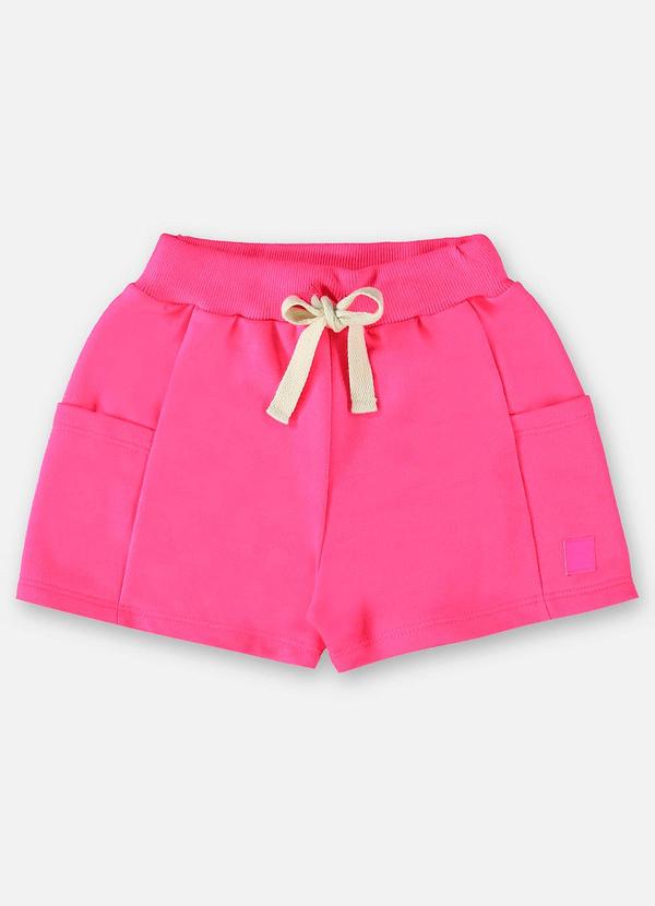Up Baby - Short Básico Infantil para Menina Rosa