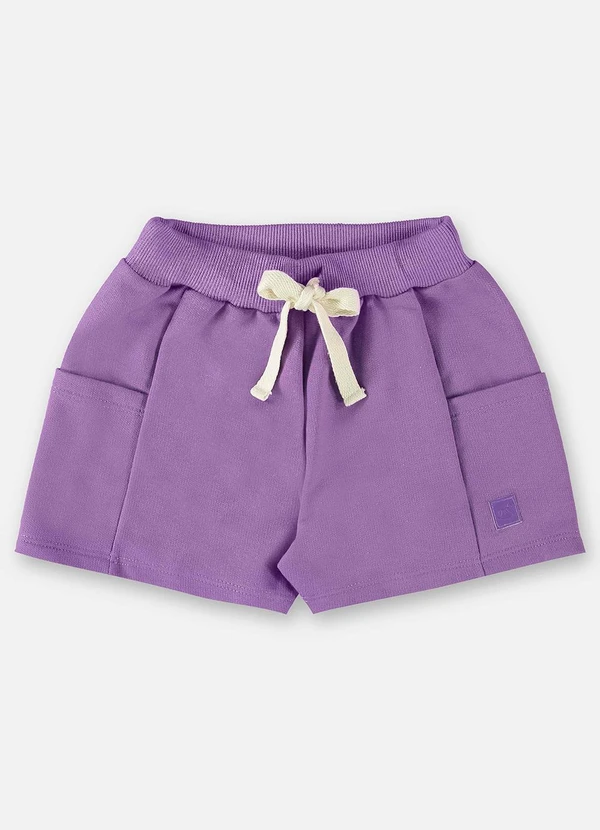 Up Baby - Short Básico Infantil para Menina Roxo