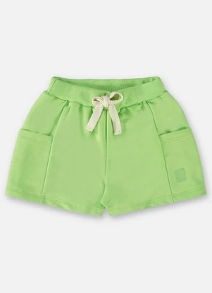Up Baby - Short Básico Infantil para Menina Verde - UP BABY