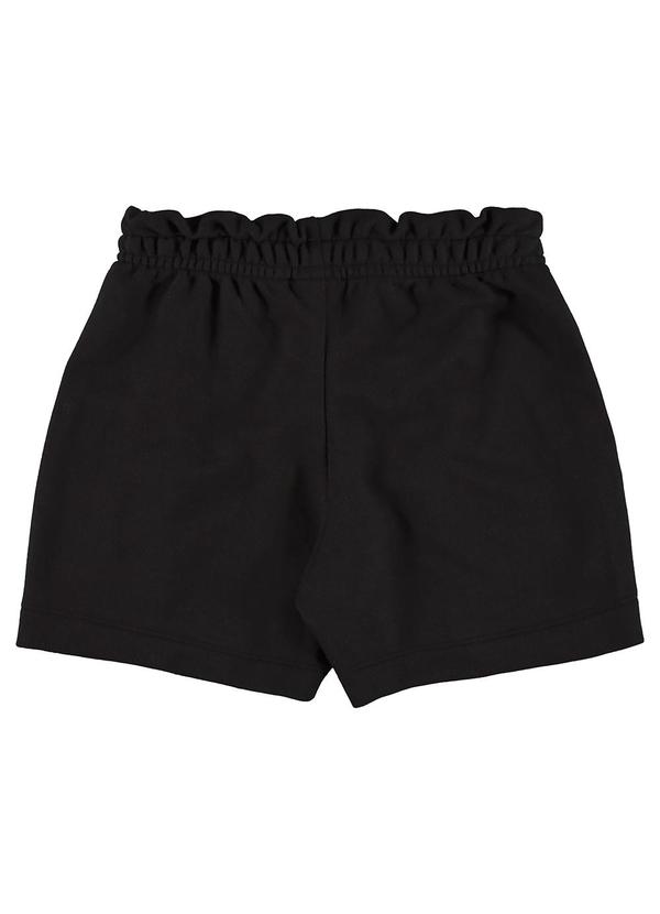 Gloss - Short Básico Juvenil em Moletom Preto 2