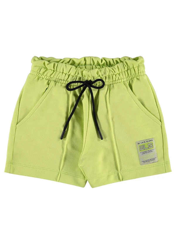 Gloss - Short Básico Juvenil em Moletom Verde 3