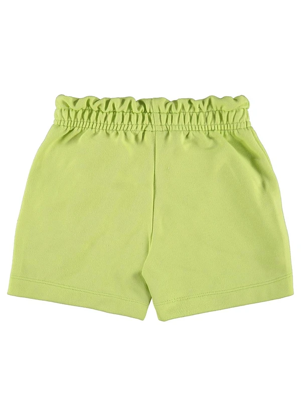 Gloss - Short Básico Juvenil em Moletom Verde 4