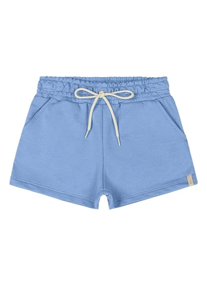 Quimby - Short Básico Moletom Menina Azul - QUIMBY
