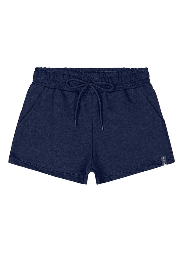 Quimby - Short Básico Moletom Menina Azul