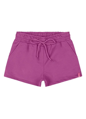 Quimby - Short Básico Moletom Menina Roxo - QUIMBY