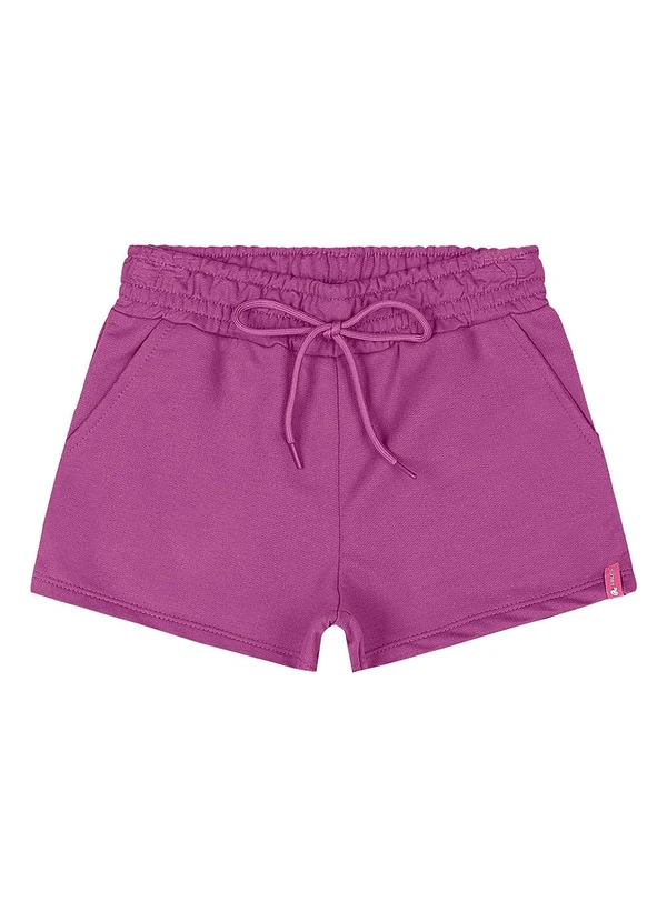 Quimby - Short Básico Moletom Menina Roxo