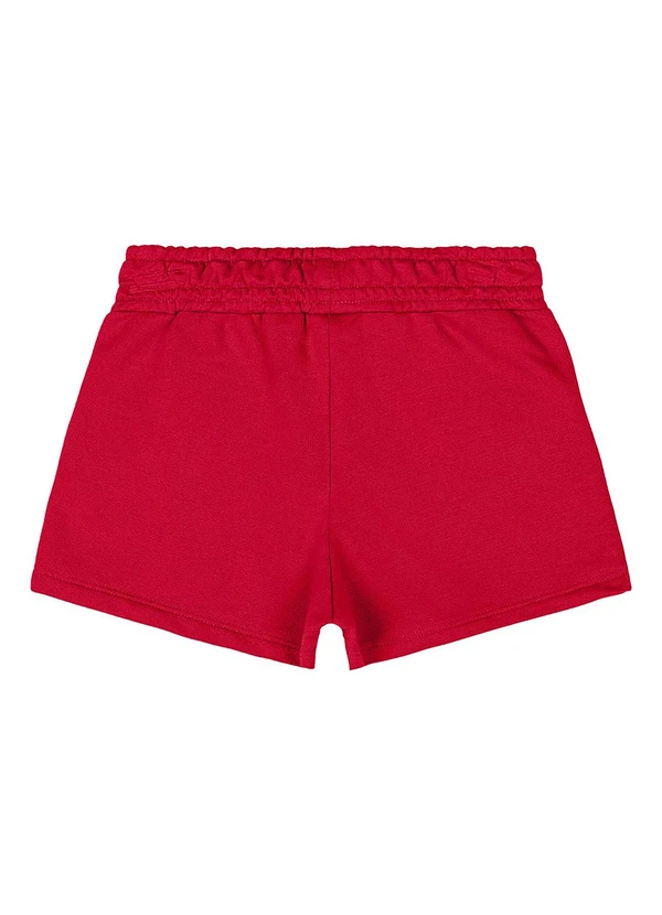 Quimby - Short Básico Moletom Menina Vermelho 4