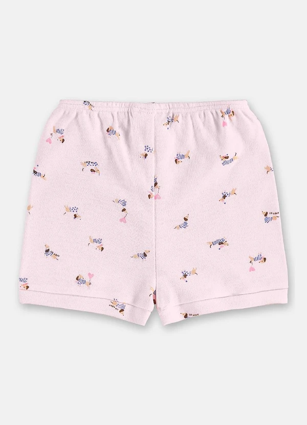 Up Baby - Short Bebê Menina em Suedine Rosa 2
