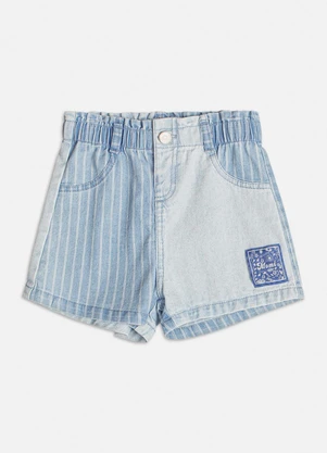 Momi - Short Bicolor Listrado Azul - MOMI
