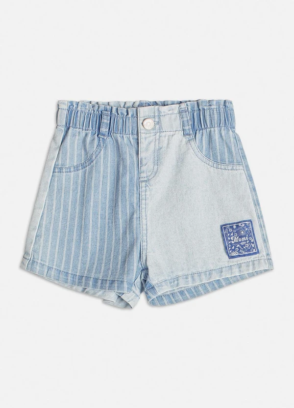 Momi - Short Bicolor Listrado Azul 2