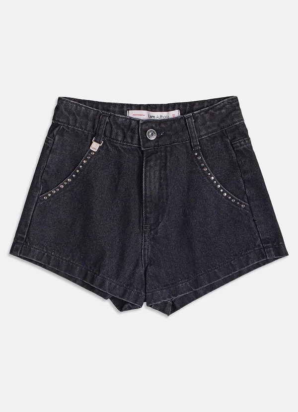 I Am - Short Black com Tachas Preto 3