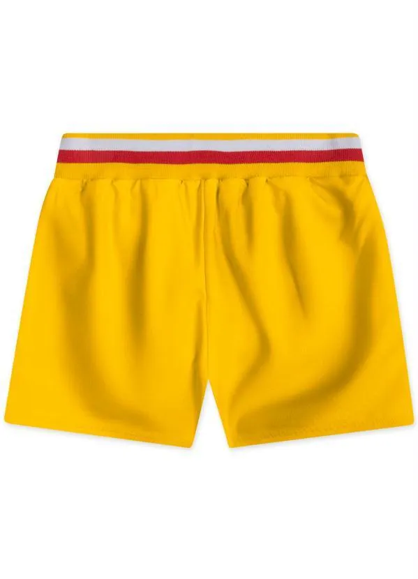 Lilica Ripilica - Short Cetim Menina Amarelo 2