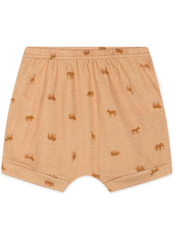 Marisol - Short com Amora Bebê Unissex Laranja 1