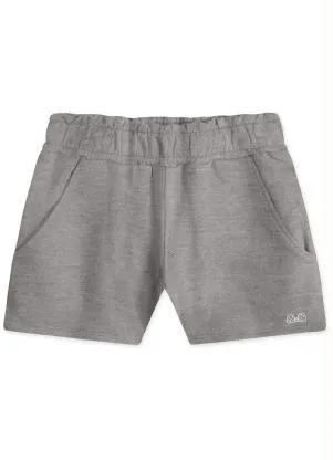 Short com Aroma Moletom Menina Infantil Cinza - Lilica Ripilica