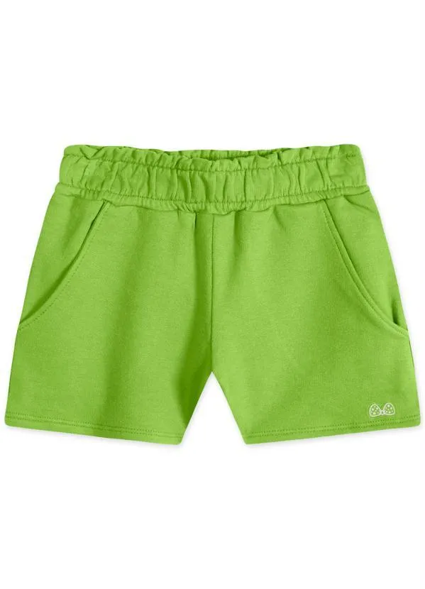 Lilica Ripilica - Short com Aroma Moletom Menina Infantil Verde