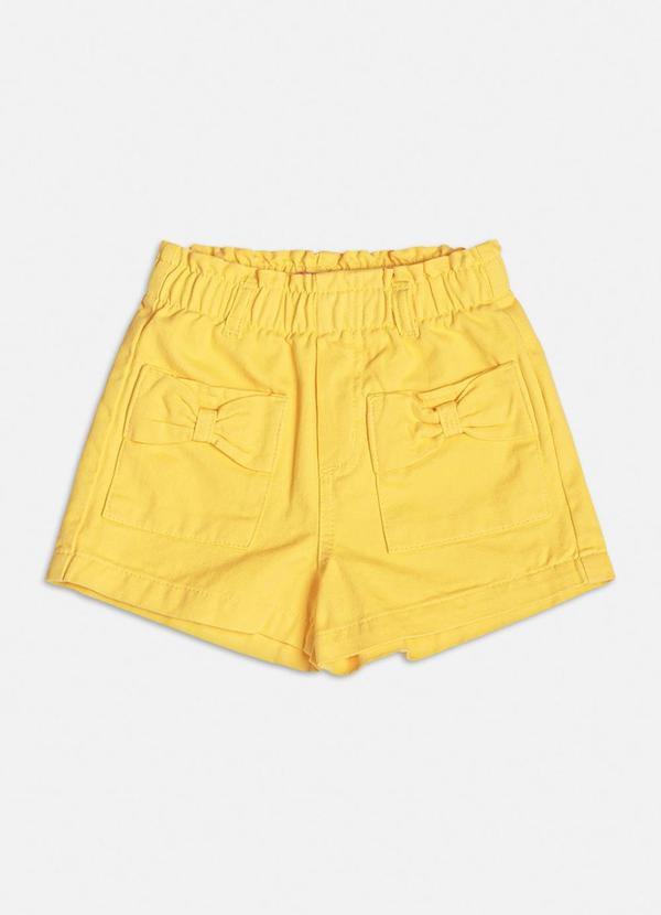 Momi - Short com Bolsos de Laço Amarelo 2