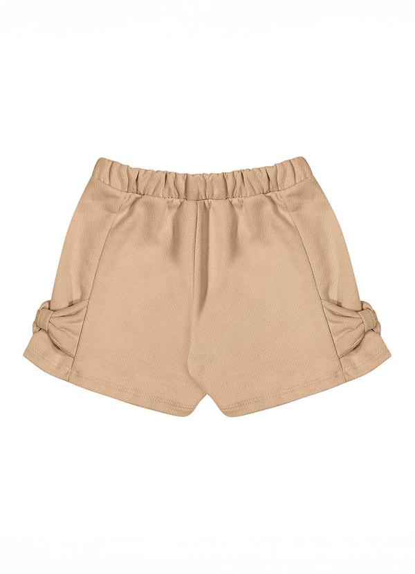 Alenice - Short com Pregas Menina Marrom