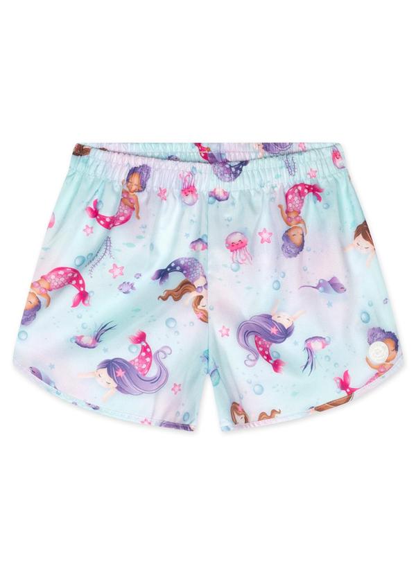 Marisol - Short com Proteção Solar Infantil Feminino Azul
