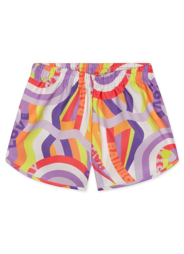 Marisol - Short com Proteção Solar Infantil Feminino Roxo