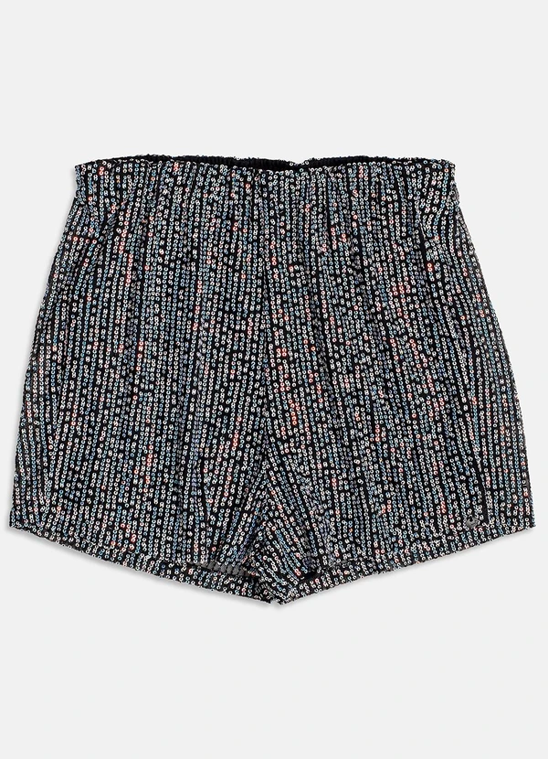 I Am - Short de Paetê Preto 3