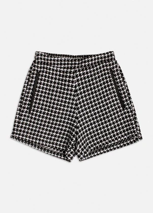 Authoria - Short de Pied Poule Branco - AUTHORIA