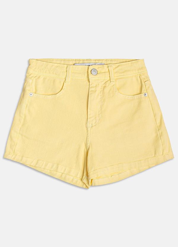 I Am - Short de Sarja Amarelo