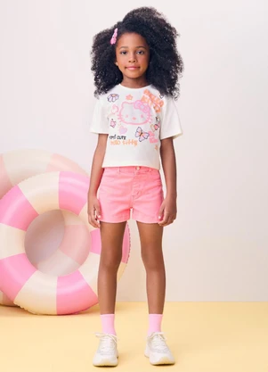 Momi - Short de Sarja Rosa - MOMI