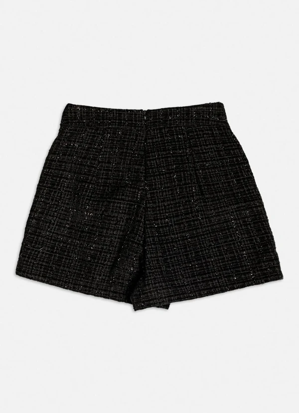 Authoria - Short de Tweed Shine Preto Preto 2