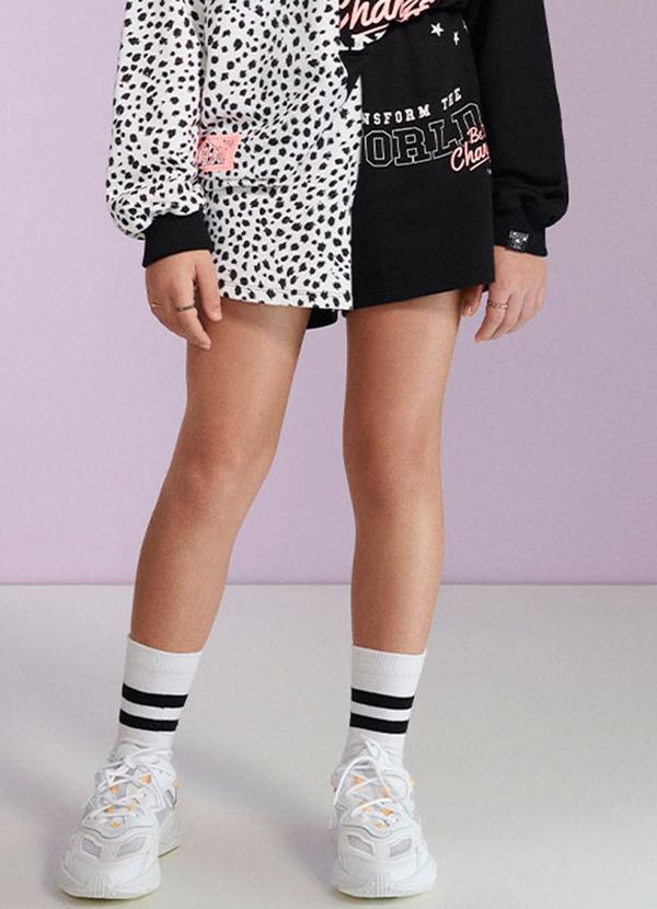 I Am - Short Duo Animal Print Preto