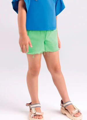 Bugbee - Short em Sarja Verde - BUGBEE