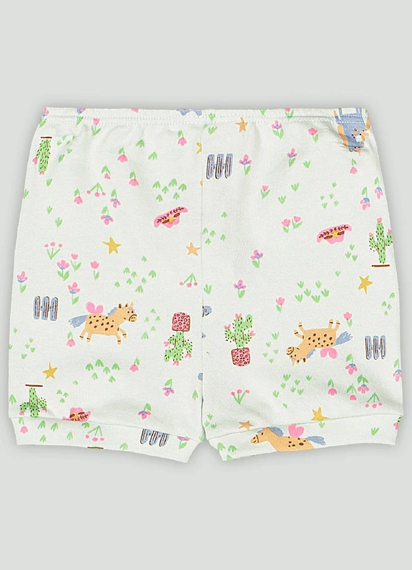 Up Baby - Short em Suedine para Bebê Menina Verde