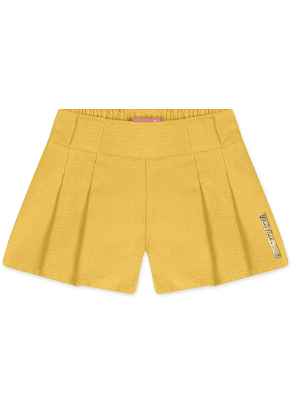 Lilica Ripilica - Short Feminino Bebê Amarelo