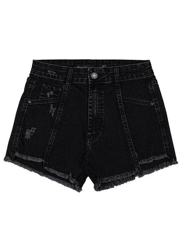 Authoria - Short Feminino de Sarja Preto