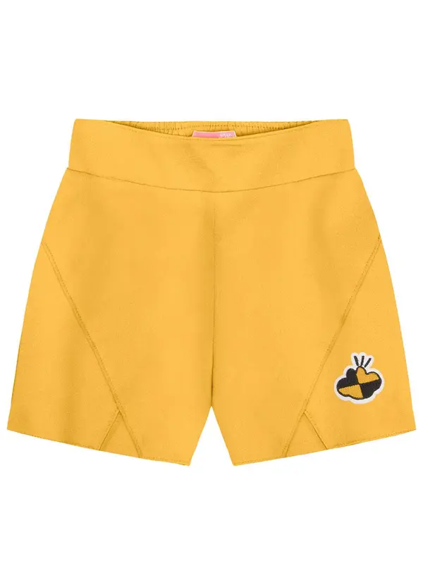 Lilica Ripilica - Short Menina Infantil Amarelo